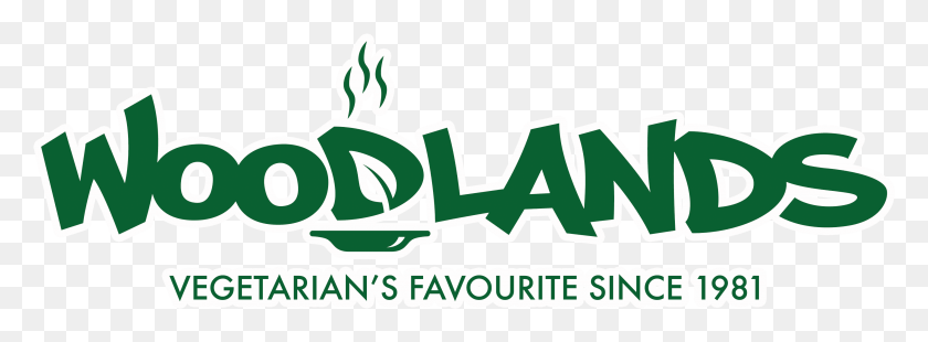 3394x1091 Woodlands Logo Restaurante Vegetariano Indio En Hong Caligrafía, Símbolo, Texto, Marca Registrada Hd Png