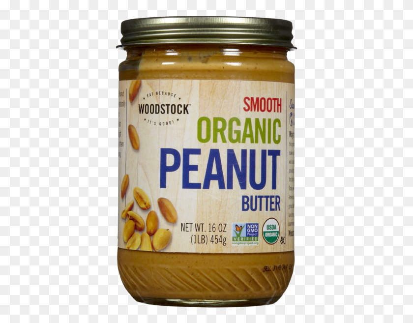 372x597 Woodstock Organic Smooth Peanut Butter Almond, Food, Mustard, Plant HD PNG Download
