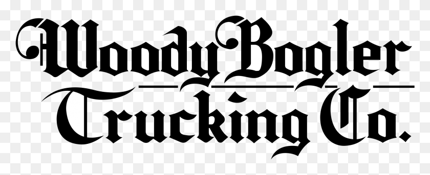 2191x795 Woody Bogler Trucking Logo Transparent Calligraphy, Number, Symbol, Text HD PNG Download