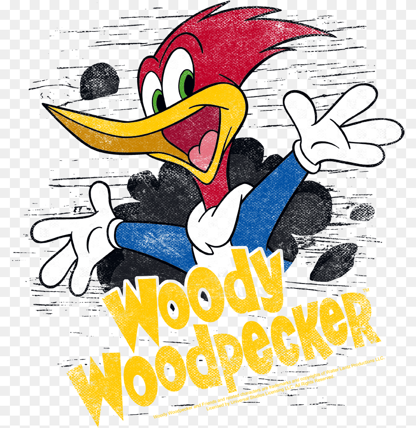 794x865 Woody Woodpecker Through The Tree Youth Woody The Woodpecker, Advertisement, Poster, Clothing, Glove Transparent PNG