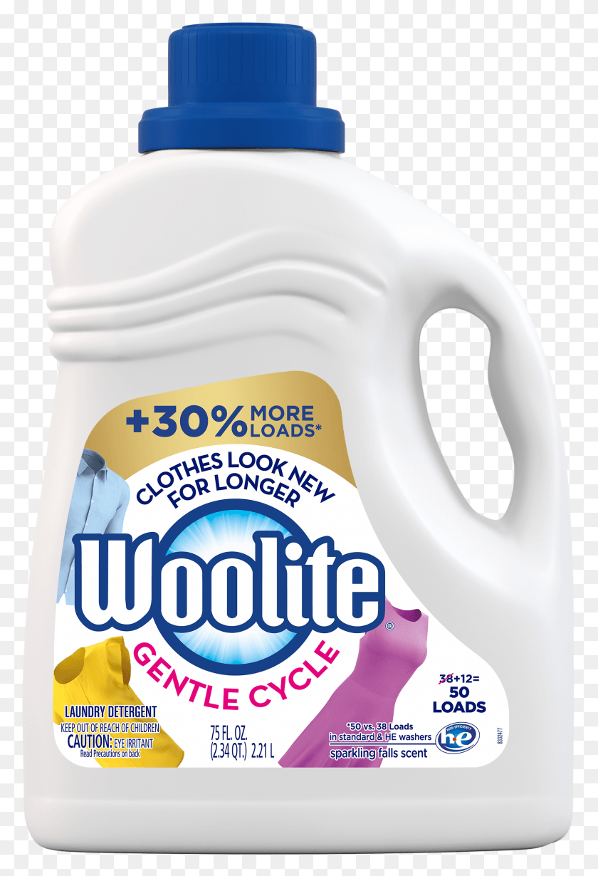 1609x2415 Woolite Gentle Cycle Liquid Laundry Detergent 75oz Plastic Bottle, Jug HD PNG Download