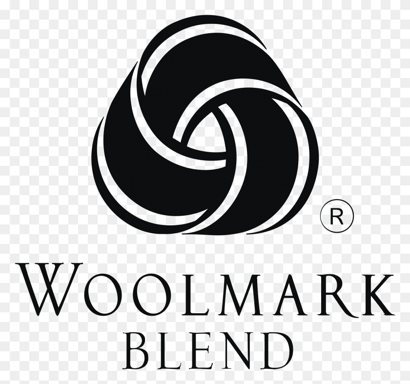 2191x2043 Woolmark Blend Logo Transparent Woolmark Blend Logo, Text, Symbol, Spiral HD PNG Download