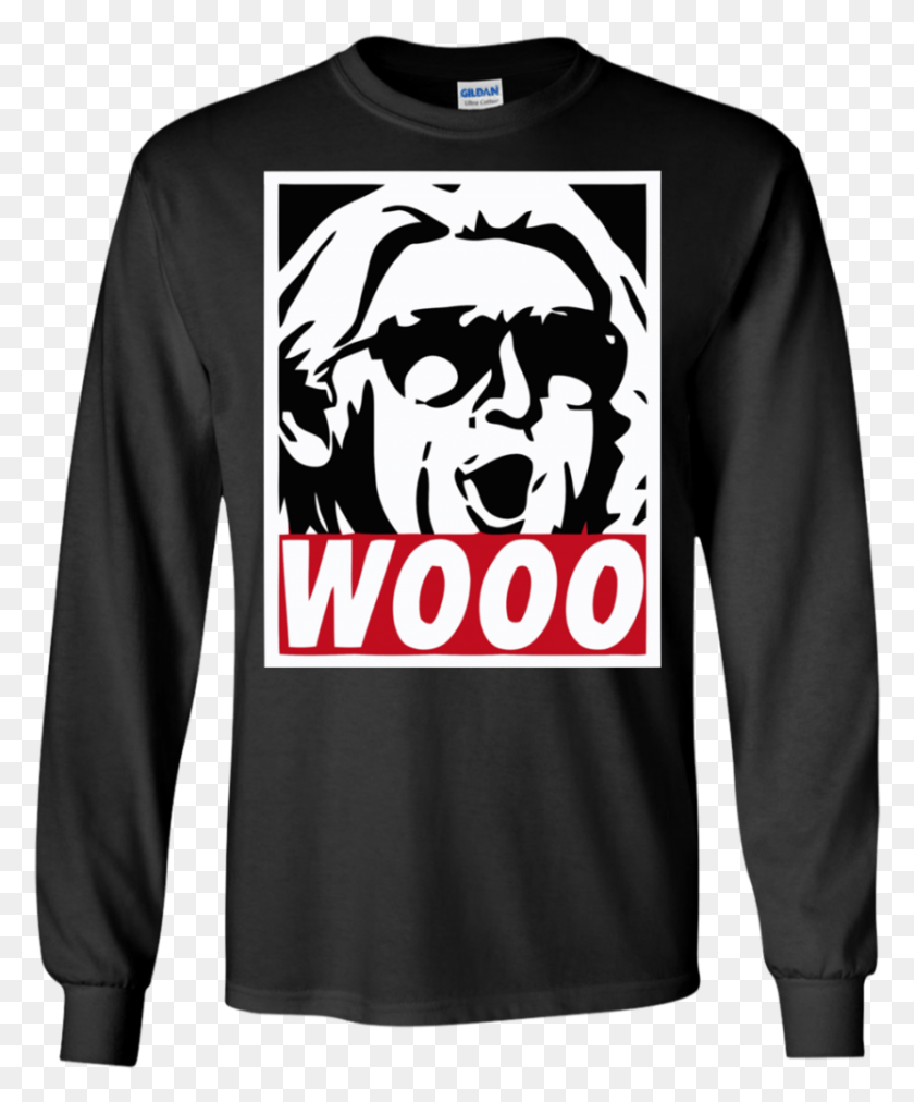 832x1016 Wooo Ric Flair Shirt Funny Wrestling Nature Boy Classic, Sleeve, Clothing, Apparel HD PNG Download