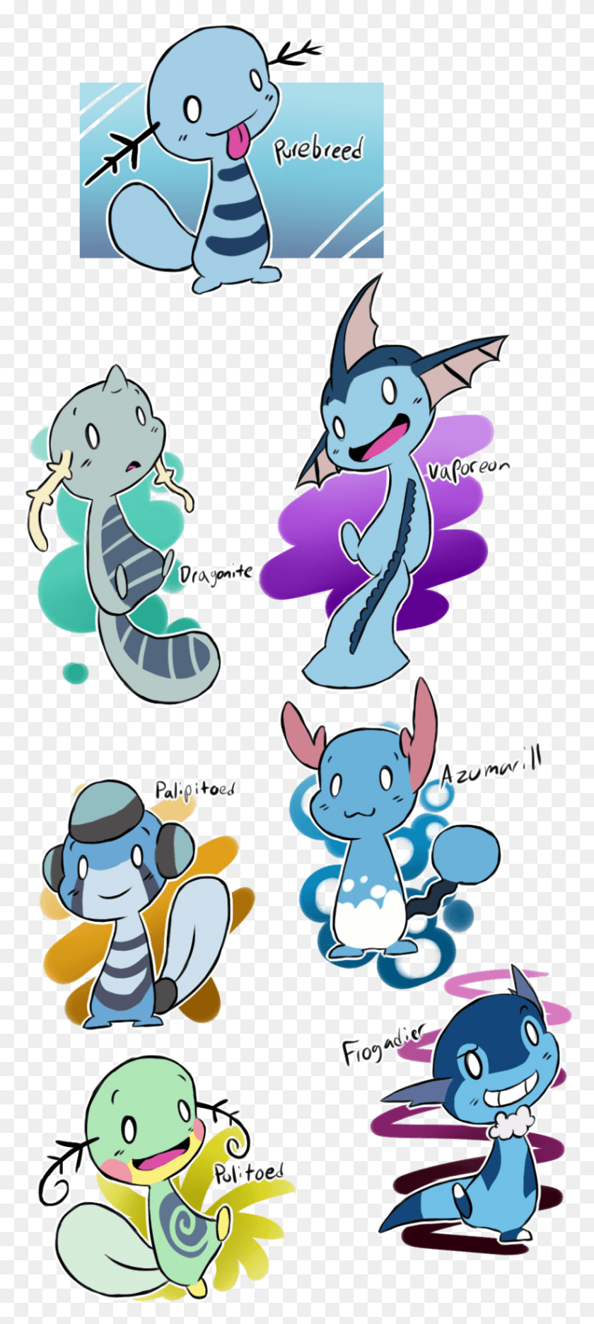 819x1901 Wooper Crossbreeds Because I Missed Out On The Variants Cartoon, Label, Text, Graphics HD PNG Download