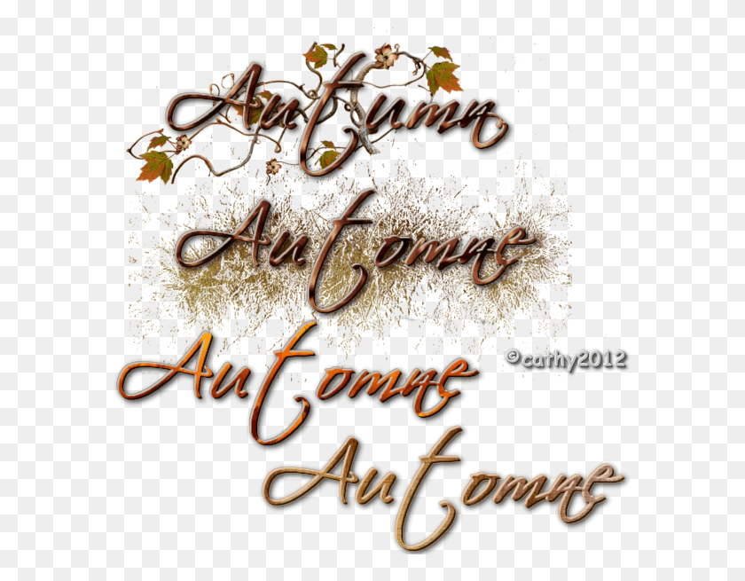 585x595 Descargar Png Word Art Automne, Texto, Cartel, Publicidad Hd Png