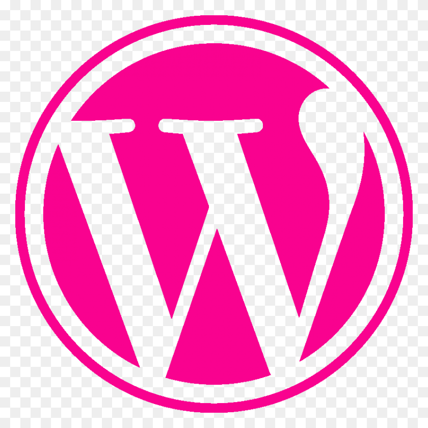 825x825 Wordpress Development Pink Wordpress Icon, Логотип, Символ, Товарный Знак Hd Png Скачать