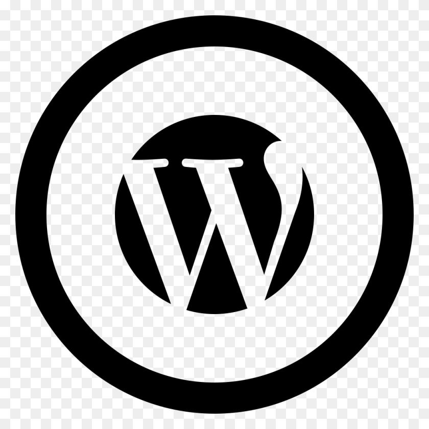 980x980 Wordpress Logo In Circular Button Comments Number Two In A Circle, Symbol, Trademark, Rug HD PNG Download