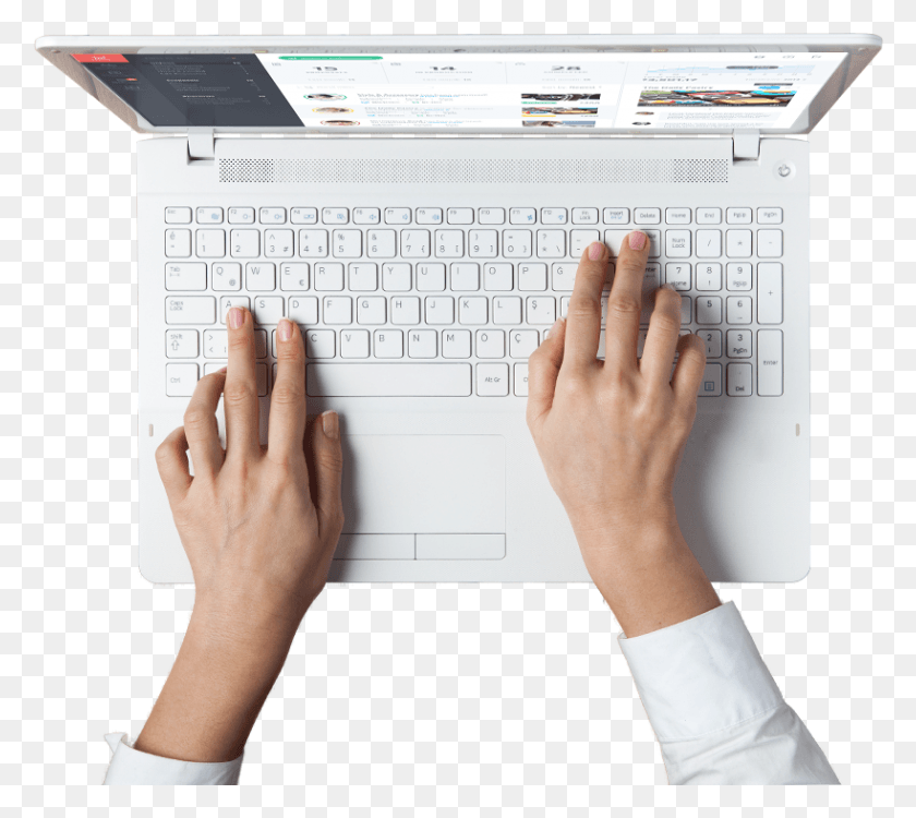 819x725 Wordpress On Laptop Laptop Typing Hands, Computer Keyboard, Computer Hardware, Keyboard HD PNG Download