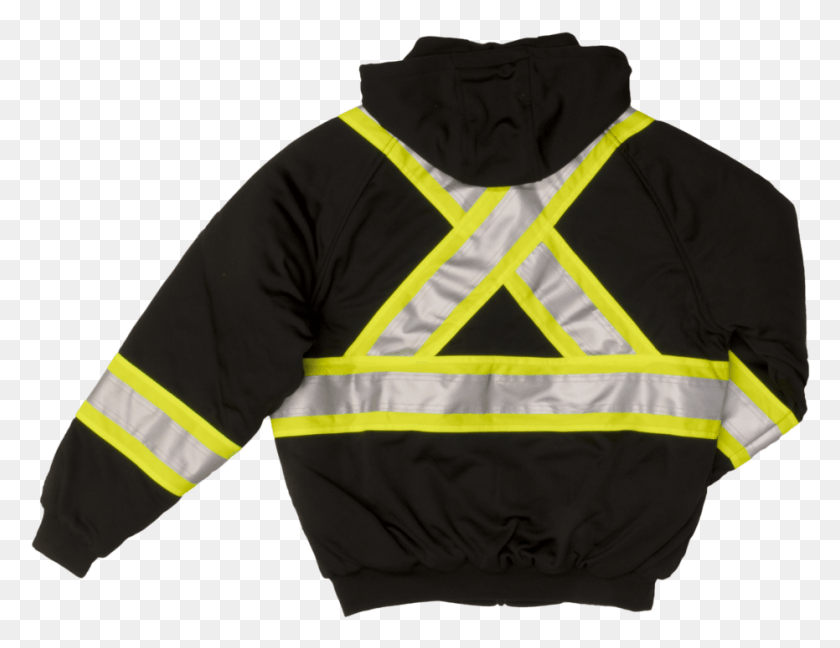 931x703 Work King Safety Class 1 Enhanced Vis Black X Back Jacket, Clothing, Apparel, Coat HD PNG Download