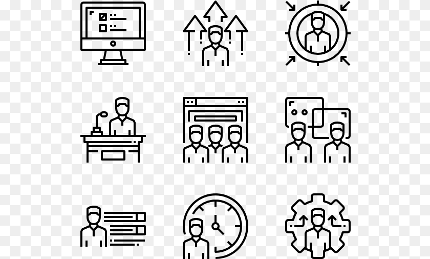 Work Vector Icon, Gray PNG