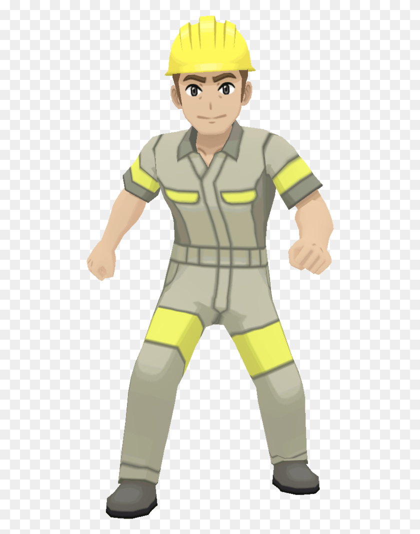496x1009 Worker Pokemon Npc Worker, Fireman, Person, Human HD PNG Download