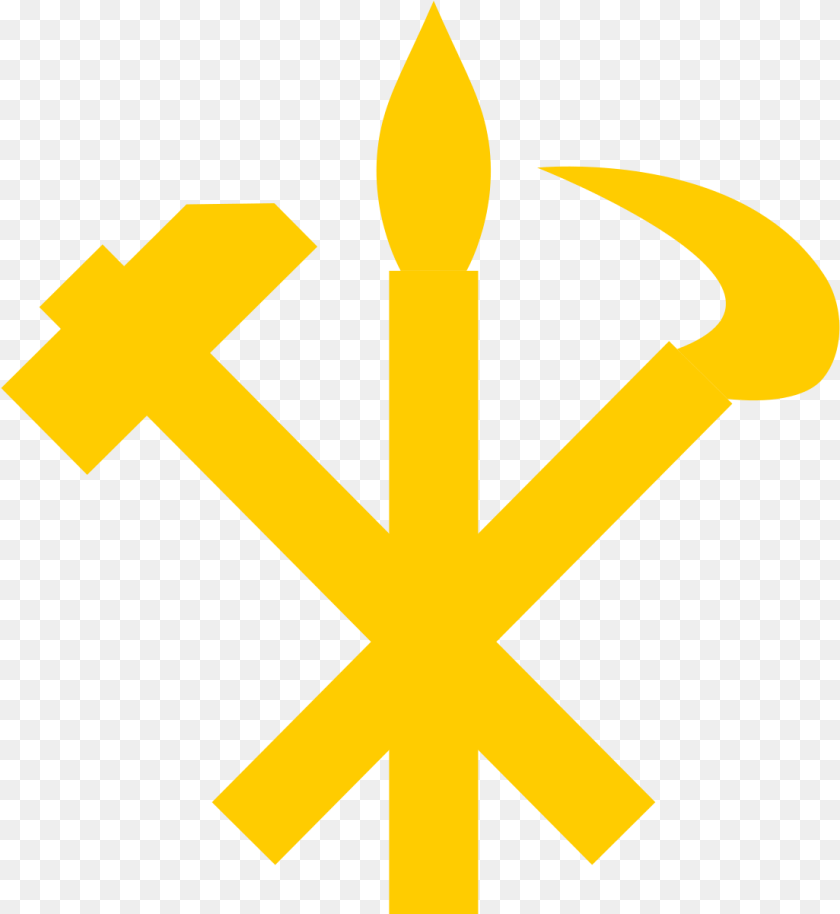 Workers Party Of Korea Logo, Weapon, Cross, Symbol Clipart PNG
