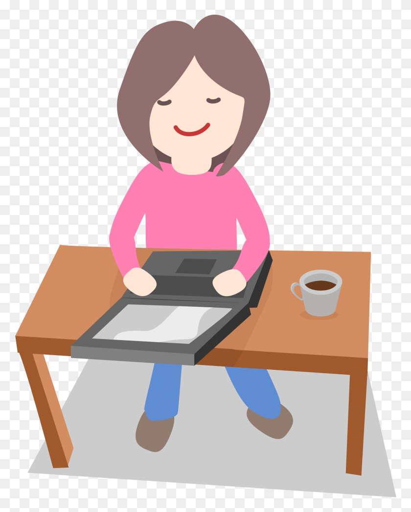 1894x2400 Working Big Image Working Clipart, Person, Human, Furniture HD PNG Download