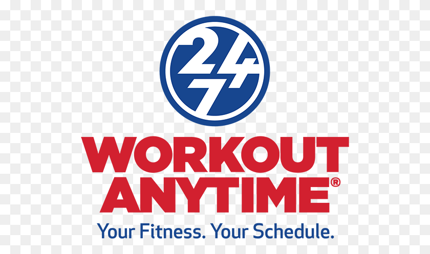 525x437 Workout Anytime 24 7 Logo, Text, Word, Symbol HD PNG Download