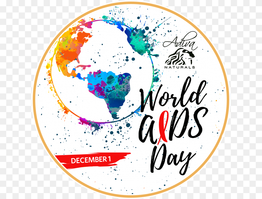 640x639 World Aids Day 2018, Plate, Text Sticker PNG