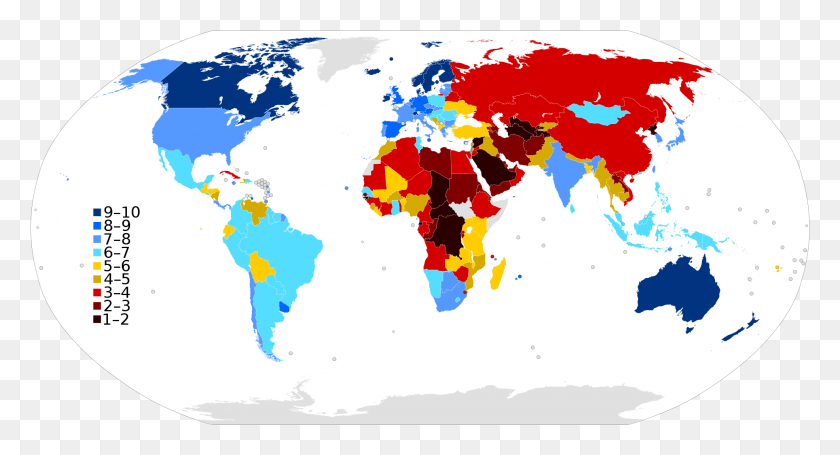 1971x1000 Карта Стран Мира Викторина Вдохновляющий Индекс Демократии В Центральной Европе, График, Диаграмма, Атлас Hd Png Скачать