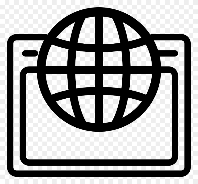 981x906 World Grid With Open Browser In A Circle Comments Globe Symbol, Grenade, Bomb, Weapon HD PNG Download
