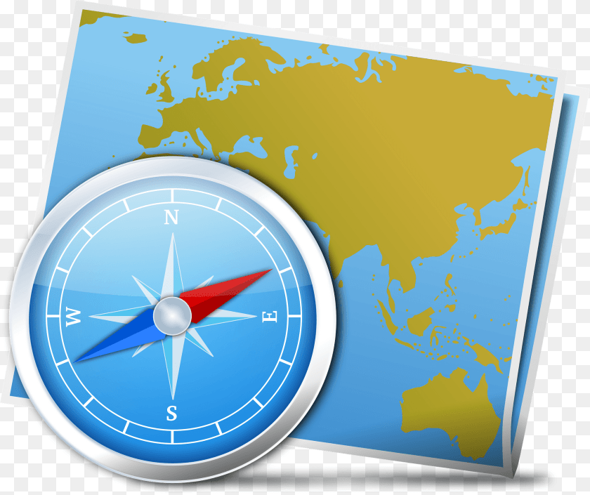 World Map And Compass Clipart, Aircraft, Airplane, Transportation, Vehicle Sticker PNG