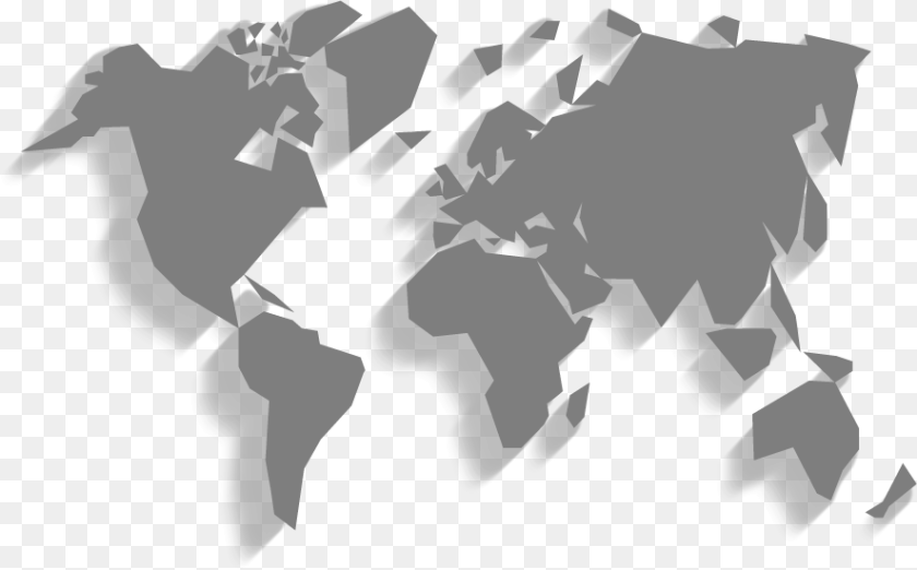 World Map Collared Lizard Distribution Map, Gray, Text PNG