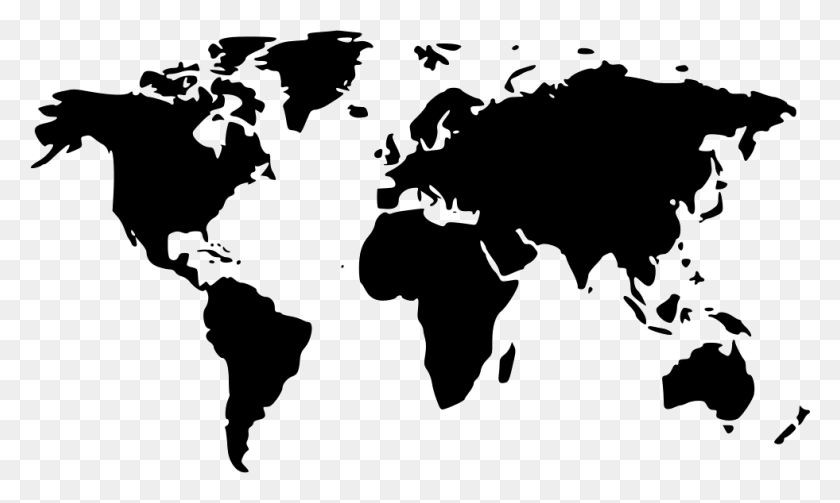 981x558 World Map Comments World Map Icon, Stencil, Cow, Cattle Descargar Hd Png