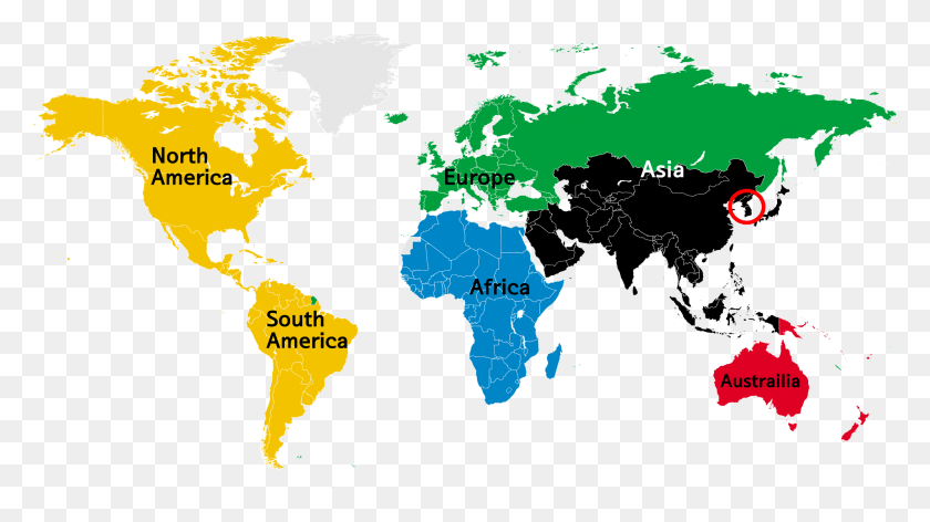 2000x1057 Descargar Png / Mapa Del Mundo, América Del Norte, Corea, Mapa Hd Png