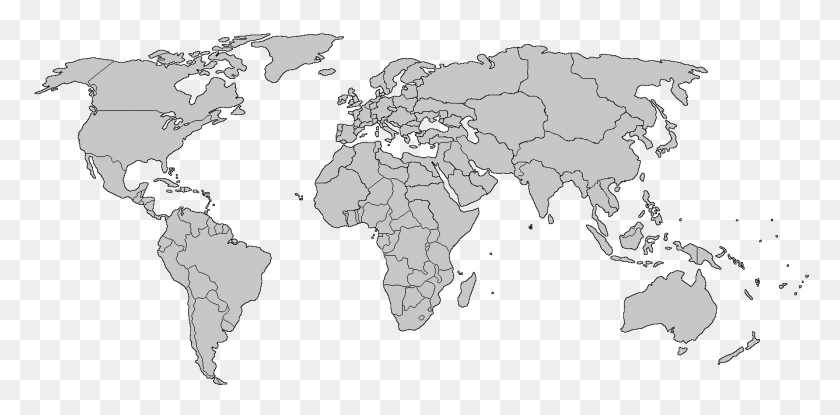 1337x609 World Map Pic World Map Blank With Borders, Map, Diagram, Plot HD PNG Download