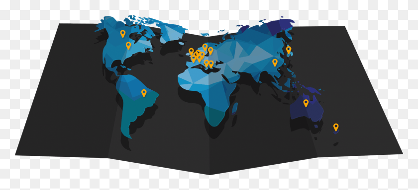 1526x633 Descargar Png Mapa Mundial Que Muestra Todos Los Países Donde El Uniqcube Alrededor Del Mundo, Gráficos, Aire Libre Hd Png