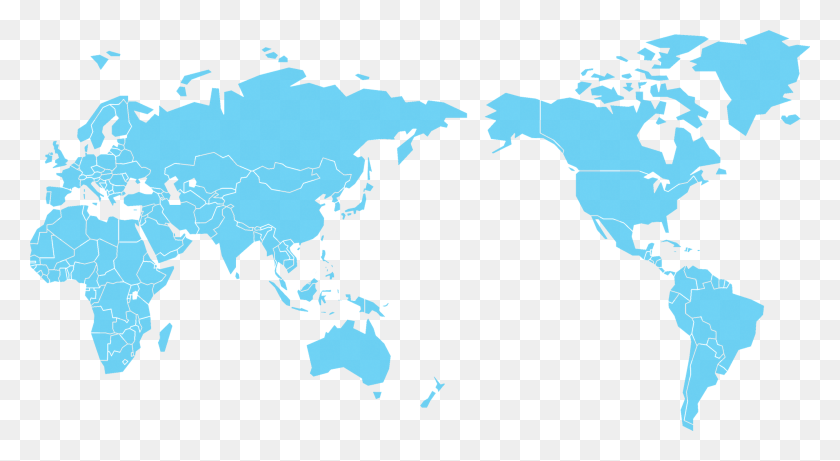 3393x1746 Descargar Png Mapa Del Mundo Mapa Del Mundo Asia Centrado, Mapa, Diagrama Hd Png