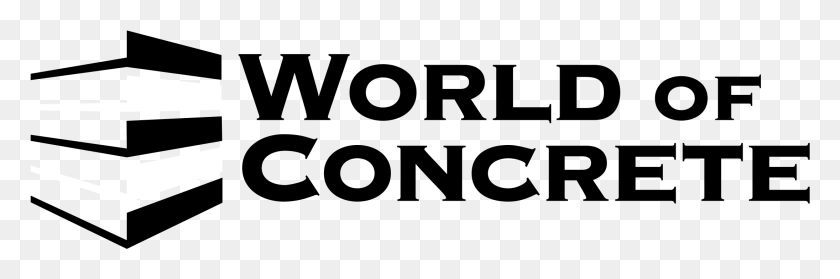 2191x617 World Of Concrete Logo Black And White World Of Concrete, Gray, World Of Warcraft HD PNG Download