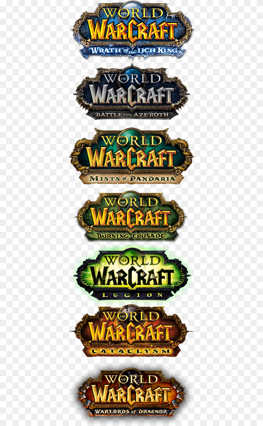 401x1359 World Of Warcraft Expansion Logos, Advertisement, Poster, Gambling, Game Clipart PNG