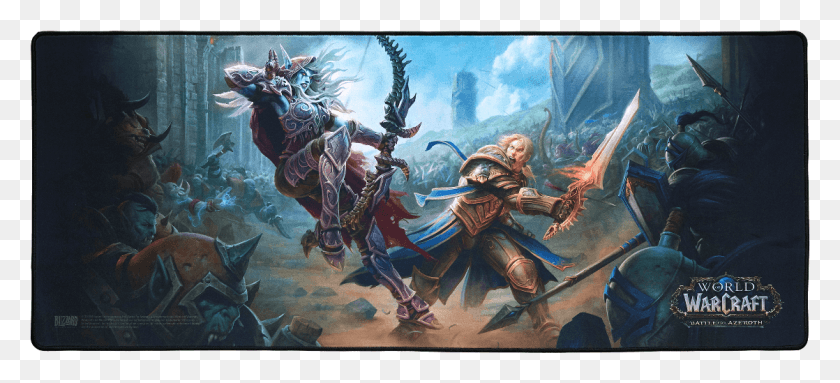 1118x463 World Of Warcraft Forlorn Victory Gaming Desk Mat World Of Warcraft Battle For Azeroth, Person, Human HD PNG Download
