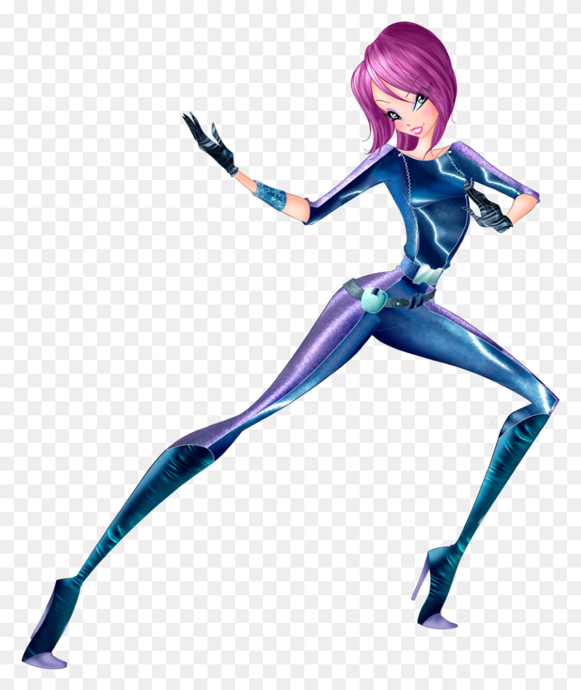 814x978 World Of Winx Tecna In Spy Outfit Picture Cartoon, Bow, Person, Human HD PNG Download