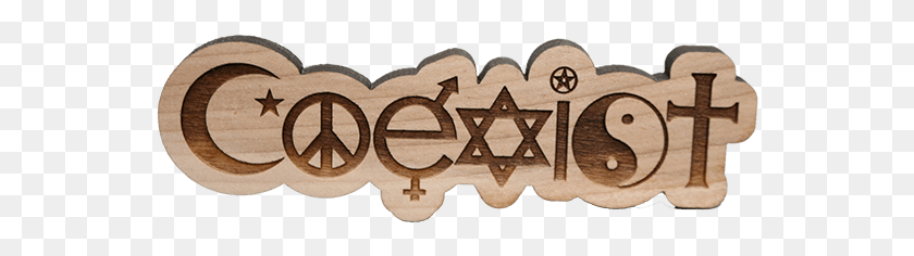 554x176 World Religions Coexist, Wood, Rug, Text HD PNG Download