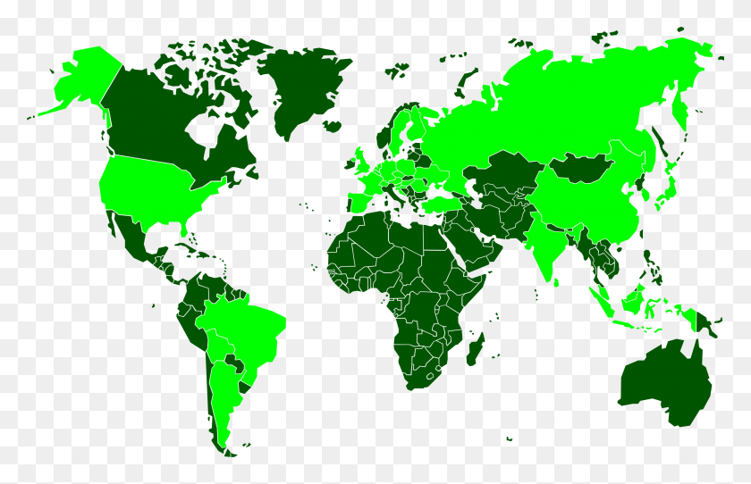 2813x1739 Descargar Png / Mapa Del Mundo Png
