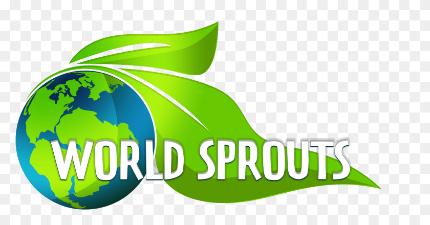2191x1069 Логотип World Sprouts, Зеленый, Лист, Растение Hd Png Скачать