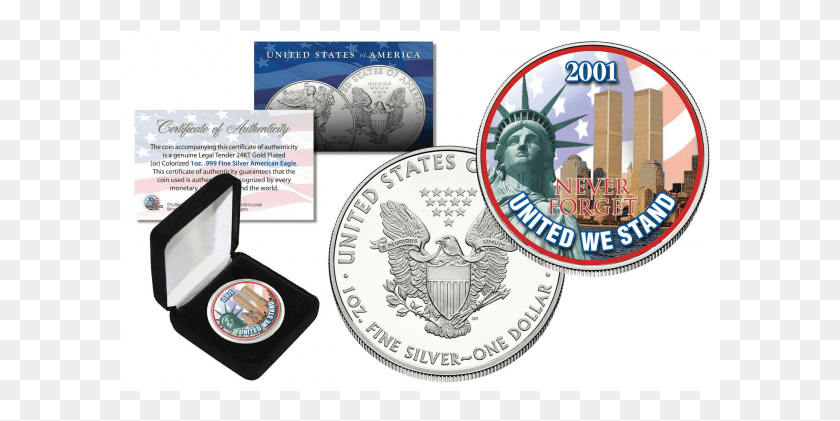 601x361 World Trade Center 911 American Silver Eagle Dollar American Silver Eagle, Money, Coin, Nickel HD PNG Download