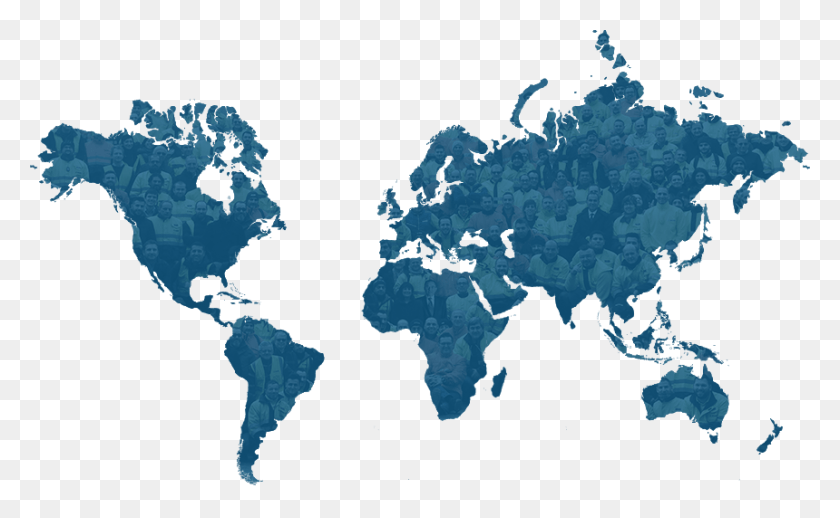 860x506 World World Map Single Color, Audience, Crowd, Person HD PNG Download