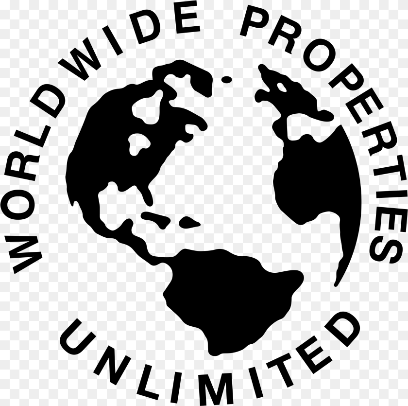 2191x2179 Worldwide Properties Unlimited Logo Transparent Illustration, Gray Clipart PNG