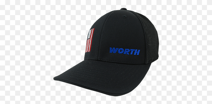 420x353 Worth Hat By Pacific All Blackred Amp White Flag Baseball Cap, Clothing, Apparel, Cap HD PNG Download
