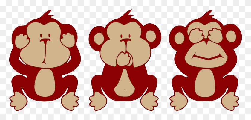 1067x467 Wow Been Months Since I Posted Anything Hear No Evil See No Evil Speak No Evil Clip Art, Cupid, Animal HD PNG Download