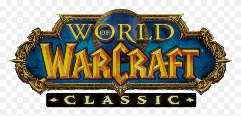 1241x550 Wow Logo World Of Warcraft Classic Logo, Theme Park, Amusement Park, Graffiti HD PNG Download