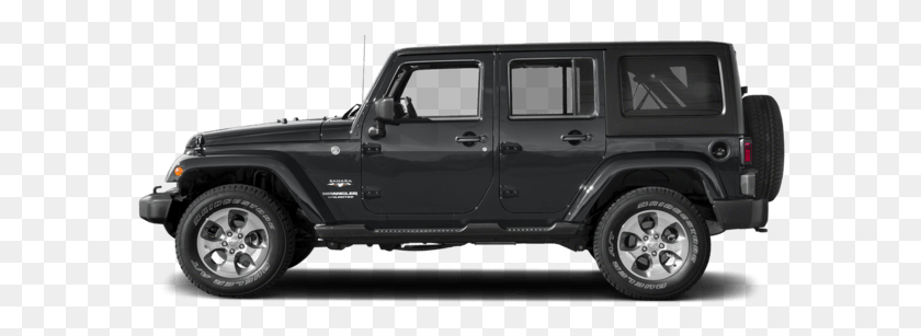 592x247 Wrangler Unlimited 2018 Jeep Wrangler Sahara Black, Transportation, Vehicle, Pickup Truck HD PNG Download