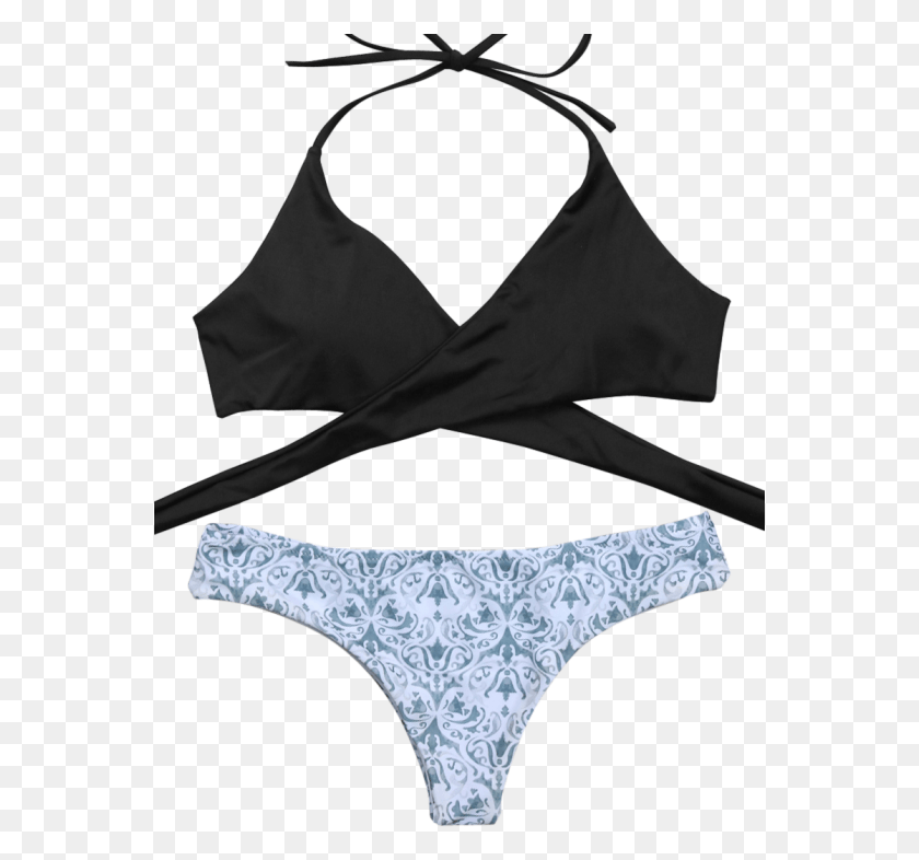 559x726 Wrap Bikini Top And Baroque Bottoms Bikini Tops And Bottoms, Clothing, Apparel, Lingerie HD PNG Download