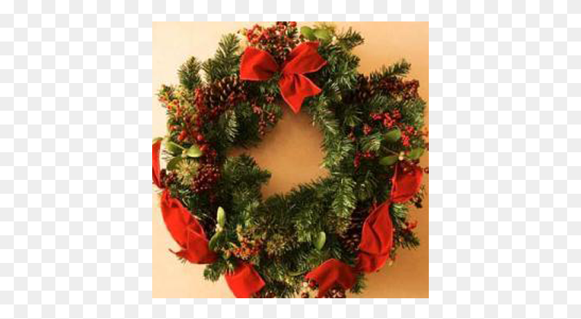 401x401 Wrap Ribbon On Wreaths, Wreath HD PNG Download