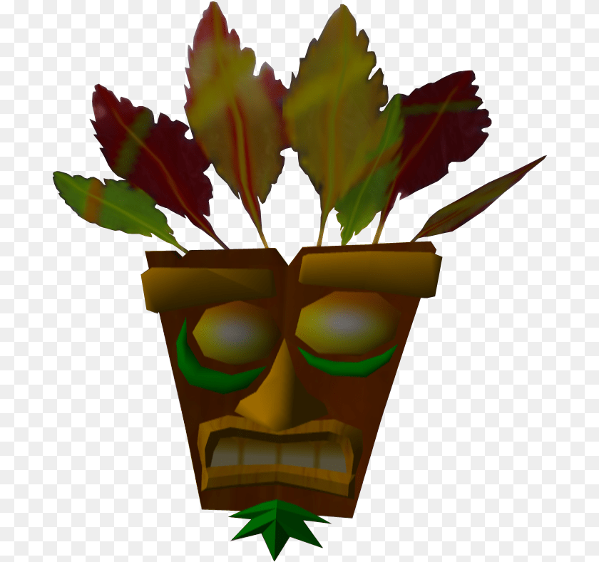 696x789 Wrath Of Cortex Aku Aku, Emblem, Leaf, Plant, Symbol Sticker PNG