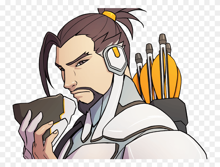 747x577 Wraxu I Mean Hanzo Cyber Ninja Drawing, Person, Human, Comics HD PNG Download