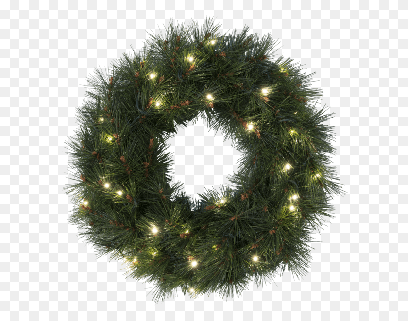 592x601 Wreath, Christmas Tree, Tree, Ornament HD PNG Download