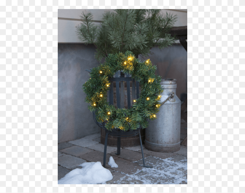 445x601 Wreath Alaska Christmas Ornament, Tree, Plant, Tin HD PNG Download