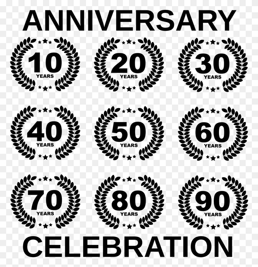 1189x1233 Wreath Anniversary Medal 20 Years Anniversary Sticker Clip Art With Transparent, Gray, World Of Warcraft HD PNG Download