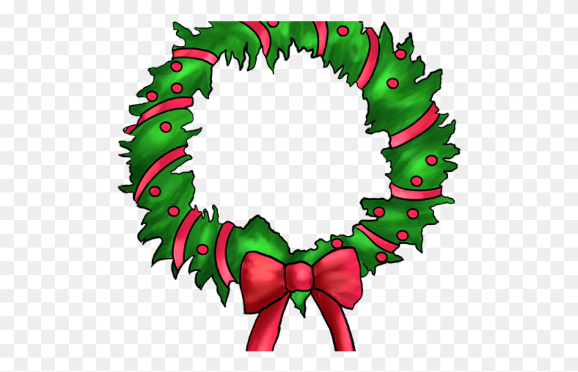 500x481 Wreath Cliparts Christmas Wreath Cartoon Transparent, Person, Human, Text HD PNG Download